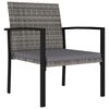 vidaXL 5 Piece Outdoor Dining Set Poly Rattan Grey