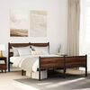 vidaXL Bed Frame without Mattress Brown Oak 137x190 cm Engineered Wood