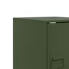 vidaXL Bedside Cabinet Olive Green 34.5x39x44 cm Steel