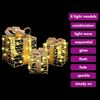 vidaXL Gift Box with 60 LEDs 3 pcs Warm white 20 x 20 x 20 cm PET