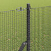 vidaXL Fence Post Grey 10 x 1.6 m (16 x 16 mm mesh) Steel and PVC