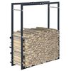 vidaXL Firewood Rack Black 80x25x100 cm Steel