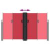 vidaXL Retractable Side Awning Red 140x1200 cm