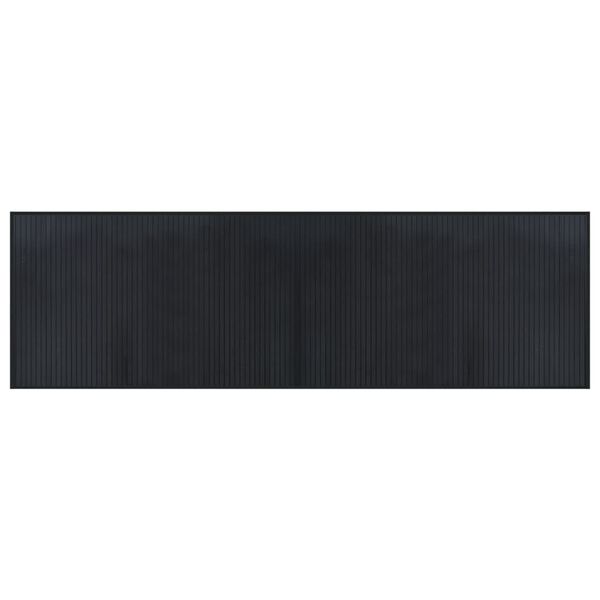 vidaXL Rug Rectangular Black60x200 cm Bamboo