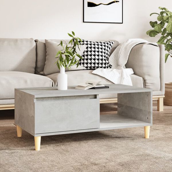 vidaXL Coffee Table Concrete Grey 90x50x36.5 cm Engineered Wood