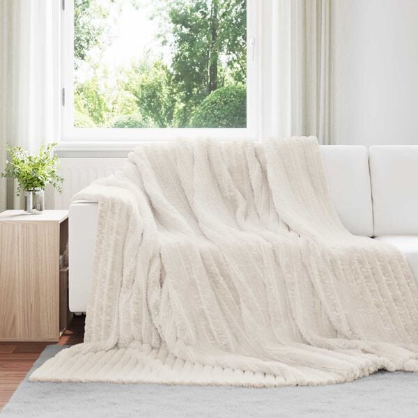 vidaXL Throw Blankets 6 pcs Cream 240 x 220 cm Fleece
