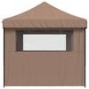vidaXL Party Tent Folding Brown 279 x 410 x 315 cm Oxford Fabric