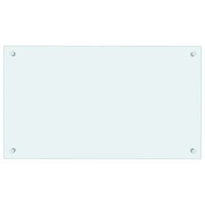 vidaXL Kitchen Backsplash White 70 x 40 cm Tempered Glass