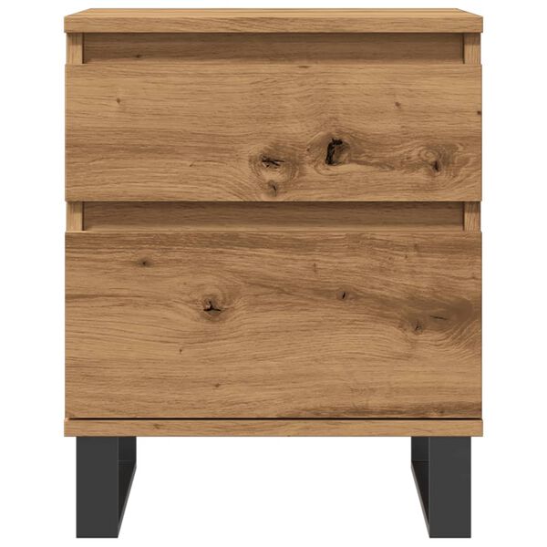 vidaXL Bedside Cabinet Artisan Oak 40x35x50 cm Engineered Wood