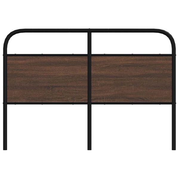 vidaXL Replace Headboard Brown Oak 140 cm Steel and Engineered Wood