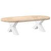 vidaXL Coffee Table Legs X-Shaped 2 pcs White 60x(30-31) cm Steel