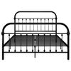vidaXL Bed Frame without Mattress Black Metal 120x200 cm