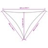 vidaXL Sunshade Sail Oxford Fabric Triangular 5x6x6 m Blue