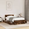 vidaXL Bed Frame with Headboard without Mattress Smoked Oak 90x200 cm