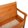 vidaXL Outdoor Bench Brown 119 x 76 x 44cm Solid pine wood