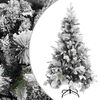 vidaXL Christmas Tree | Green and white | PVC, PE, steel | 195 cm tall