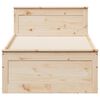vidaXL Bed Frame without Mattress with Headboard 100x200 cm Solid Wood Pine