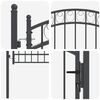 vidaXL Fence Gate with Lock Grey 170 x 100 cm Powder-coated steel