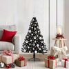 vidaXL Artificial Pre-lit Christmas Tree Black 120 cm PVC