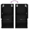 vidaXL Wall-mounted TV Cabinets 2 pcs Black Oak 30.5 x 30 x 60 cm