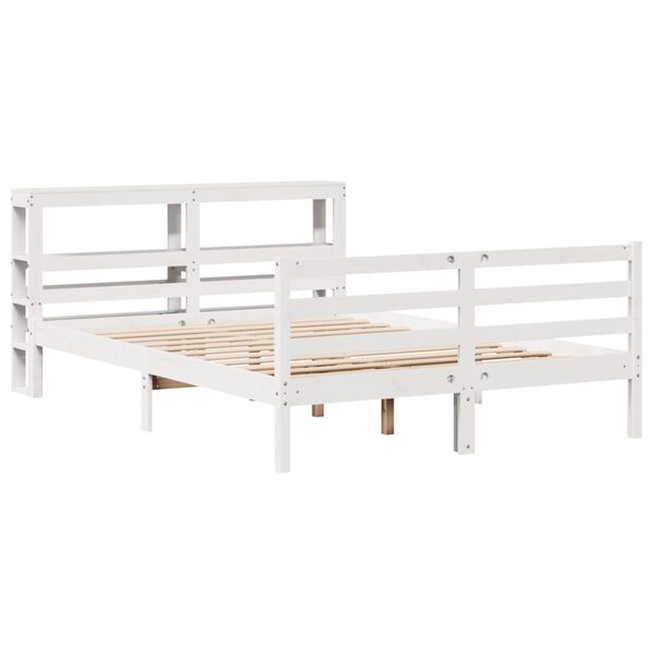 vidaXL Bed Frame without Mattress White 160x200 cm Solid Wood Pine
