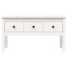 vidaXL Coffee Table White 102x49x55 cm Solid Wood Pine