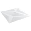 vidaXL Wall Panels 24 pcs White 50x50 cm XPS 6 m² Star