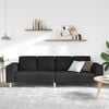 vidaXL Sofa Set Black Fabric