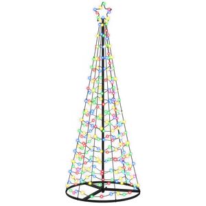 vidaXL LED Spiral Christmas Tree with Base EKENAS 180 cm 220 LEDs