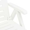 vidaXL Folding Sun Lounger Plastic White