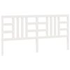 vidaXL Bed Headboard | White | Solid pine wood | Large | Decorative Inlays