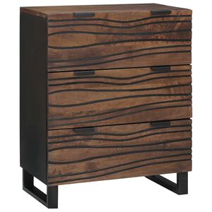 vidaXL Sideboard with Drawer Brown 60 x 33.5 x 75 cm Solid Mango wood