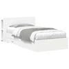 vidaXL Bed Frame with Storage White 80 x 200 cm Engineered Wood