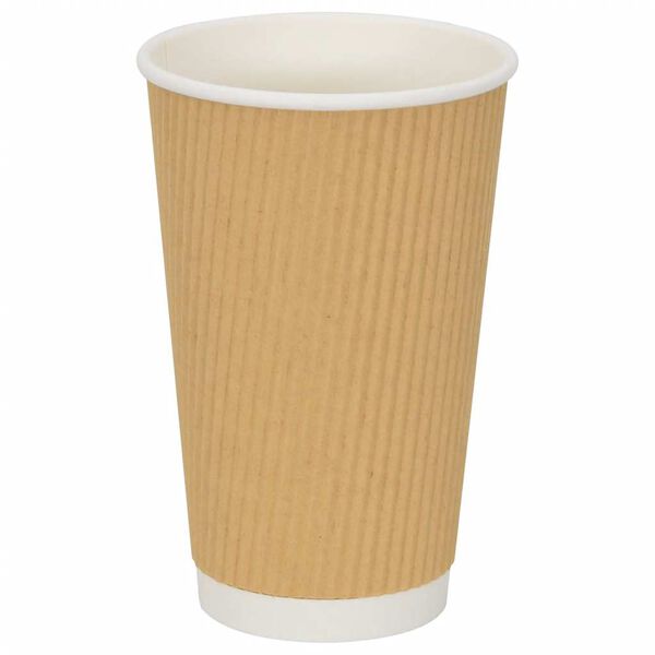 vidaXL Paper Coffee Cups with Lids 1000 pcs 16oz 400ml