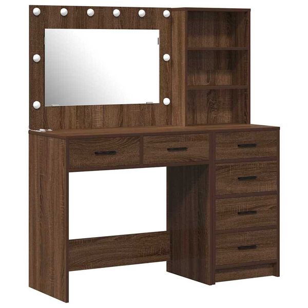 vidaXL Dressing Table Brown 78.5 x 41 x 135 cm Engineered wood