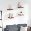 vidaXL Wall Shelf 4 pcs Red 23 x 23.5 x 4 cm Engineered Wood