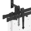vidaXL Sliding Door Hardware Kit 213,5 cm Steel Black