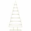 vidaXL Metal Christmas Tree with Stand Gold 210 cm Powder-coated steel