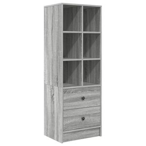 vidaXL Highboard with Drawer Grey Sonoma 45.5 x 34 x 127 cm