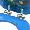 vidaXL WC Toilet Seats with Soft Close Lid 2 pcs MDF Deep Sea Design