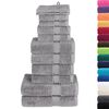 vidaXL 12 Piece Premium Towel Set SOLUND Grey 600 gsm