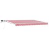 vidaXL Manual Awning Frame with LEDs Red and White 4.5 x 3.5 m