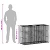 vidaXL Gabion Raised Bed Silver 130 x 50 x 80 cm Galvanised Steel