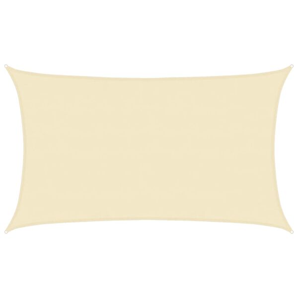 vidaXL Sunshade Sail 160 g/m² Cream 5x8 m HDPE