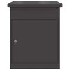 vidaXL Parcel Drop Box with Storage Black 47.5 x 38 x 59 cm Steel