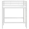 vidaXL Kids'Loft Bed Frame White 79.5 x 200 cm Steel