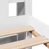 vidaXL Bookcase Bed without Mattress White 90x200 cm Solid Wood Pine