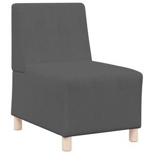 vidaXL Modular Sofa Unit Armless Dark Grey 55 x 74 x 82 cm