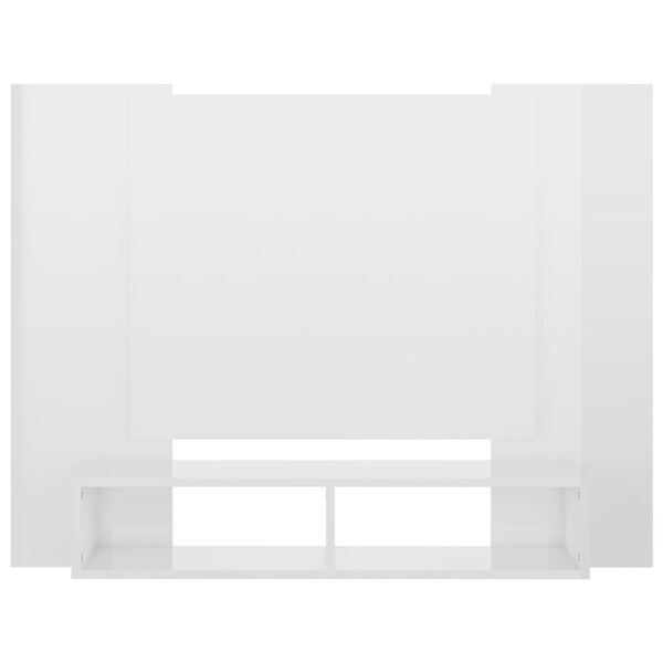 vidaXL Wall TV Cabinet High Gloss White 120x23.5x90 cm Engineered Wood