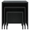 vidaXL Nesting Tables 3 pcs Black Poly Rattan